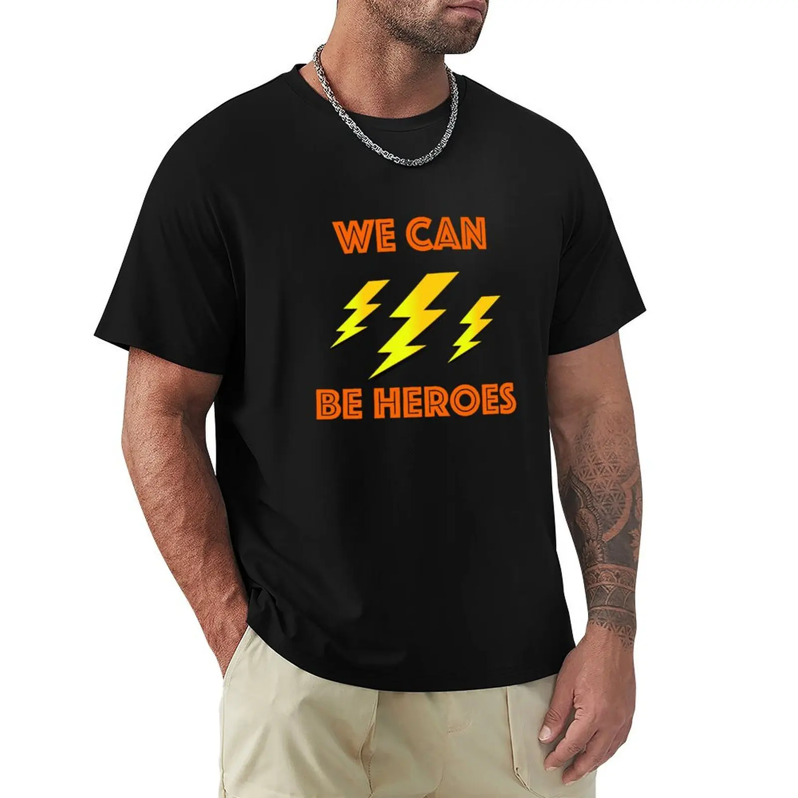 

we can be heroes T-Shirt summer clothes boys animal print mens workout shirts