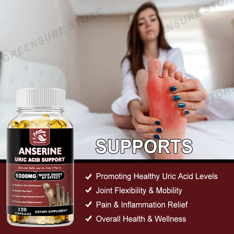 Fish Extract For Uric Acid Lower Gout Supplement -  Daily Kidney Cleanse Uric Acid Support  - Joint Supplement & Detox