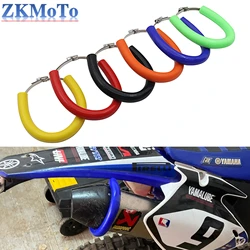 Protector de escape ovalado Universal para motocicleta, cubierta de lata para KTM Dirt Bike, accesorios de silicona, Anti-caliente, 250, 350, 450, 500 CC