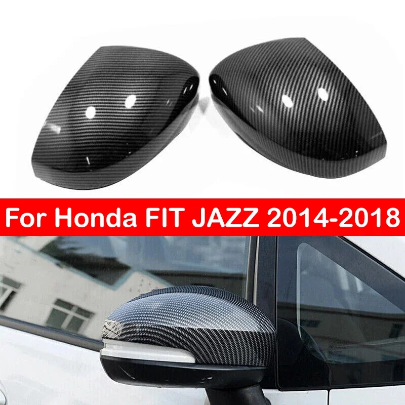 

Для Honda FIT JAZZ 2014 2015 2016 2017 2018 автомобильное боковое зеркало заднего вида, наклейка на крыло, крышка, внешняя дверь, отделка корпуса из углеродного волокна