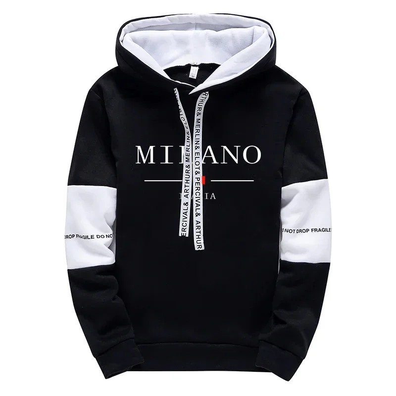 2025 Most Popular Mens Hooded Sweatshirts High Quality Male Daily Casual Sports Hoodies Urban Style Black White Pullover Jogging