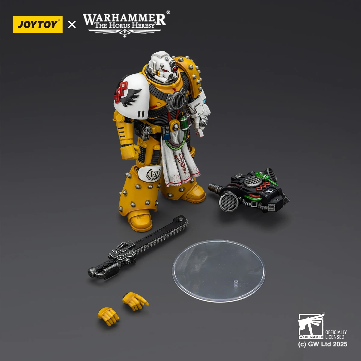 【 جاهز لمدة شهرين 】JOYTOY Warhammer "The Horus Heresy" JT02472 1/18 Imperial Fists Legion Apothecary 3.75" نموذج مجسم
