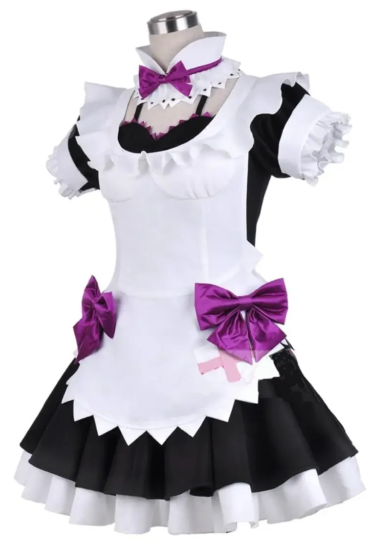 Unisex Anime Cos Maki Nishikino Apron Dress Maid Suit Sets Cosplay Costumes Custom Size