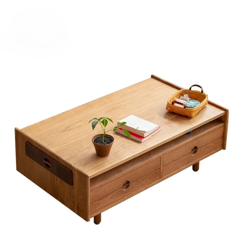 Modern style solid wood cherry wood living room coffee table new shop for factory price