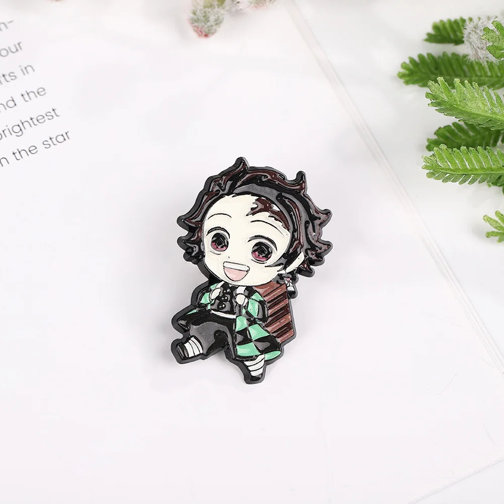 Japanese Anime Enamel Pin One Piece Naruto Dragon Ball Cartoon Figure Metal Brooch Backpack Pin for Man Jewelry Accessory Gift