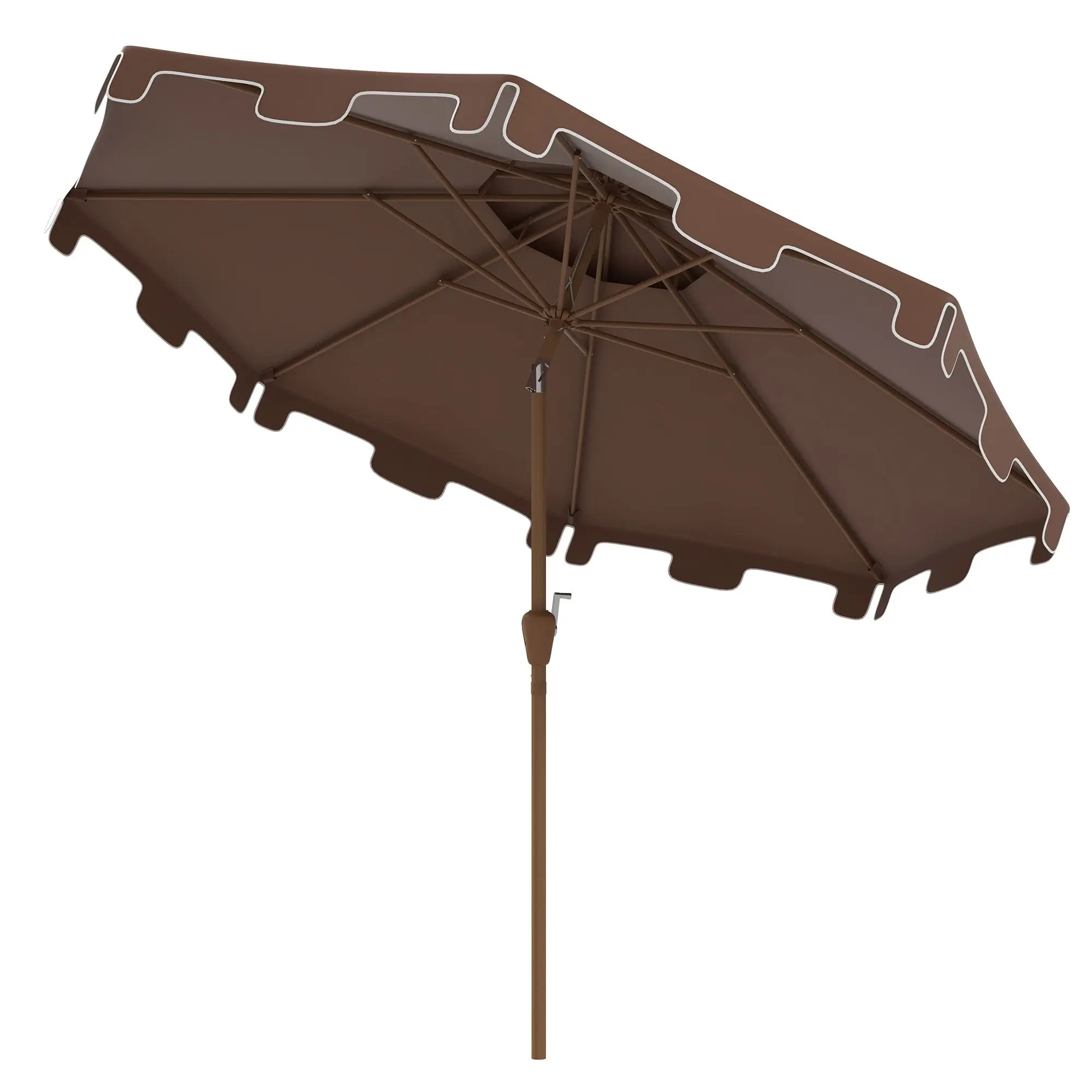 

For Outsunny 8.8' Patio Umbrella with Push Button Tilt and Crank, Brown