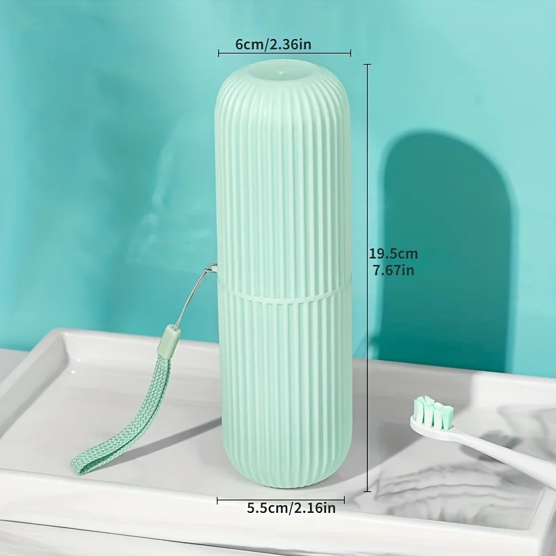 Portable Travel Toothbrush Box Set Rinse Cup with Cap Toothpaste Tooth Cartridge Toothbrush Storage Box Rinse Cup OutdoorCamping