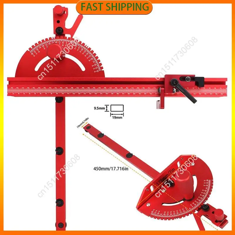 Buy Now 1 Set Miter Gauge And Fence, With Track Stop Sawing Assembly Angle Ruler For Table Saw Router Woodworking Bench Tools DI