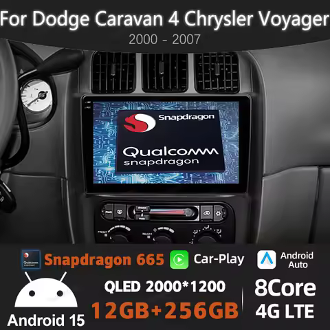 Android 15 Car Radio For Dodge Caravan 4 Chrysler Voyager RG RS Town 2000 - 2007 GPS NAVI 4G WIFI Multimedia Stereo Video Player