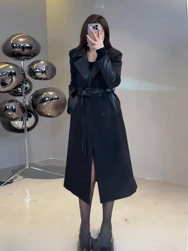 

Loose Long Sle Spring 2026 Cauliflower Women's Coat Korean Version Polyester Fiber Slimming Leather Jaet Outerwear