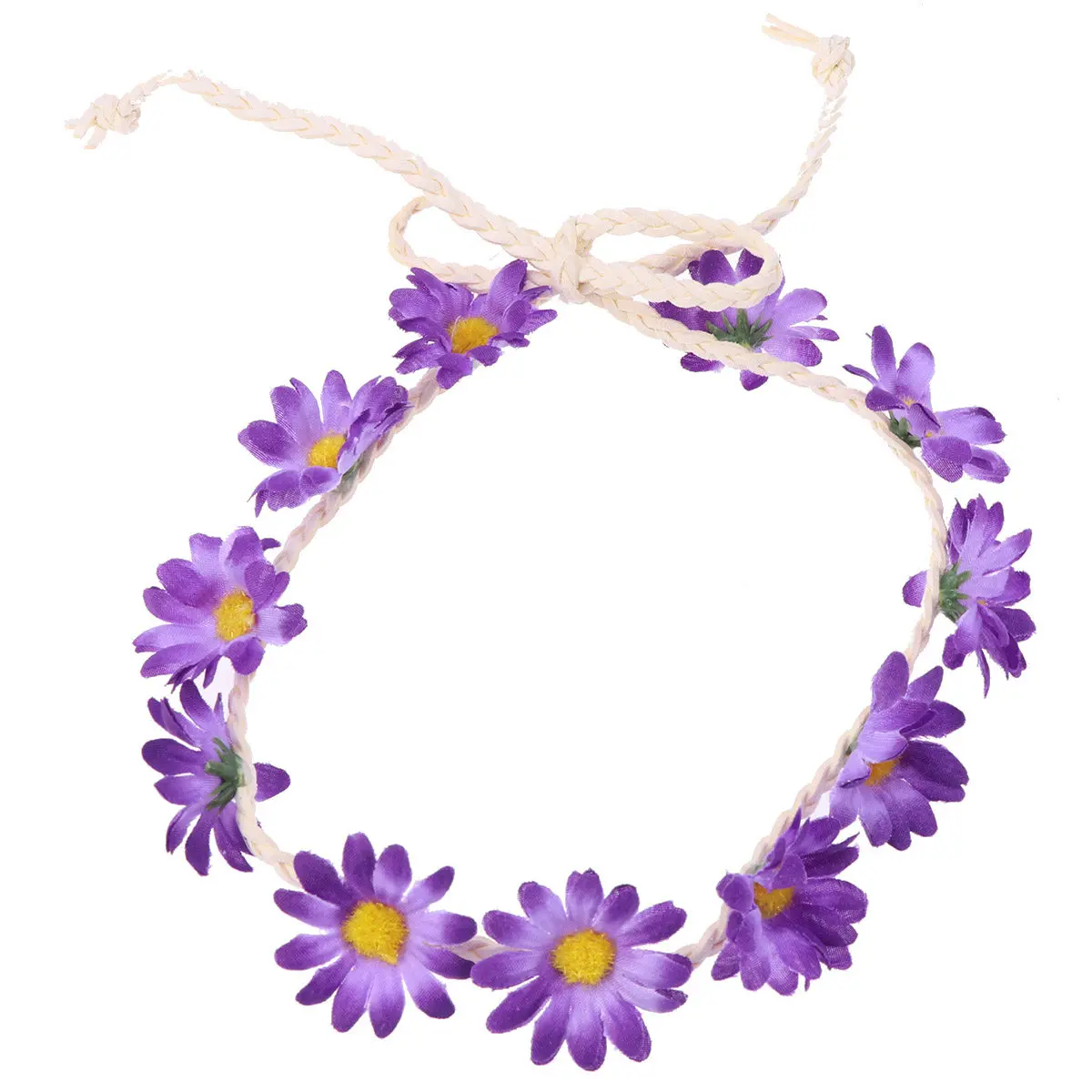 2Pcs Chrysanthemum Hair Band Unique Artificial Flower Design Wedding Bridal Headpiece Elegant Daisy Headband Women Hair Hoop