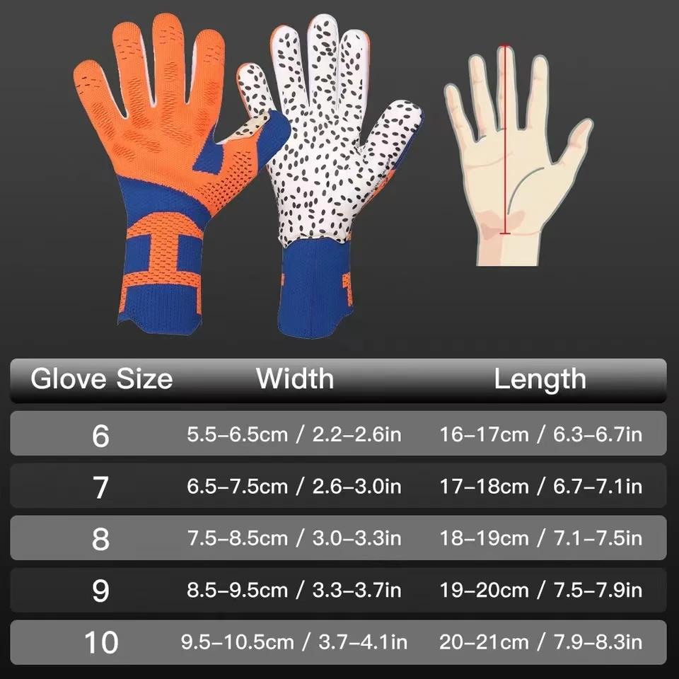 Football Gloves Youth Adult Goalkeeper Gloves Latex Wear-resistant Non-slip Goalkeeper Training Game Dedicated