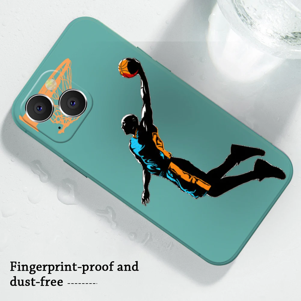 New Basketball Dunk Phone Cases For Iphone6 7 11 12 13 14 15 Pro Max Plus Xsmax Mini XR X Simple Drop-Proof Lens Protective Case