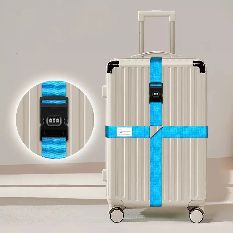 Children's Cross Packing Strap Adjustable Luggage Tie Portable Travel Bag Password Fixed Tight Bundle Bag Accessories
