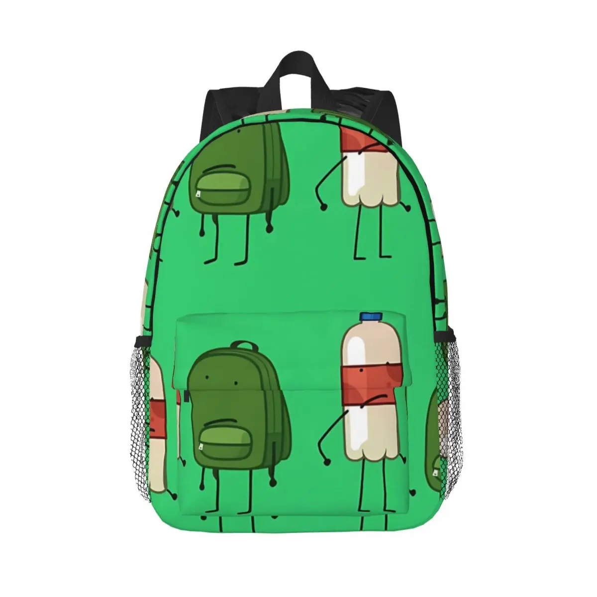 Mochila leve Hfjone Onehfj, elegante saco de escola padrão, impressão, novo, 15"