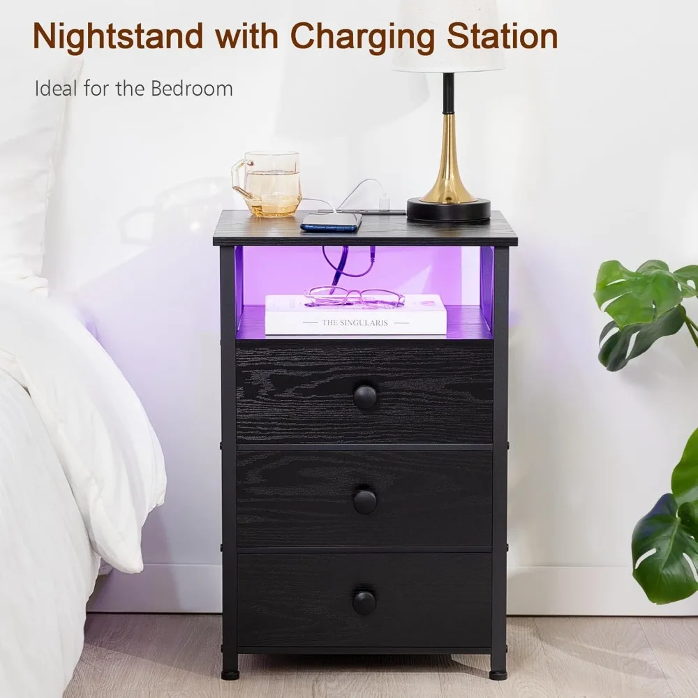 End Tables Equipped with RGB color LED lights Using lightweight and sturdy materials for easy assembly End Tables