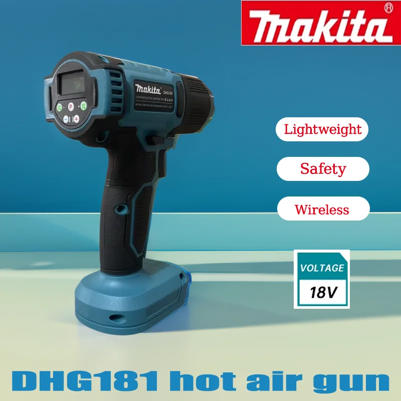 

Оригинальный пистолет горячего воздуха Makita 18 В DHG181, промышленный мощный пистолет для выпечки 150 ° от C до 550 лет ° Специальный вентилятор из термоусадочной пленки C для небольшой пленки