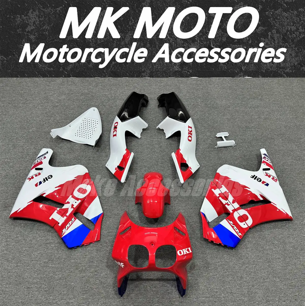 

Moke moto Motorcycle Fairings Kit Fit For VFR400 NC35 1991 1992 Bodywork Set High Quality Abs Manual mold White Red Bule Black