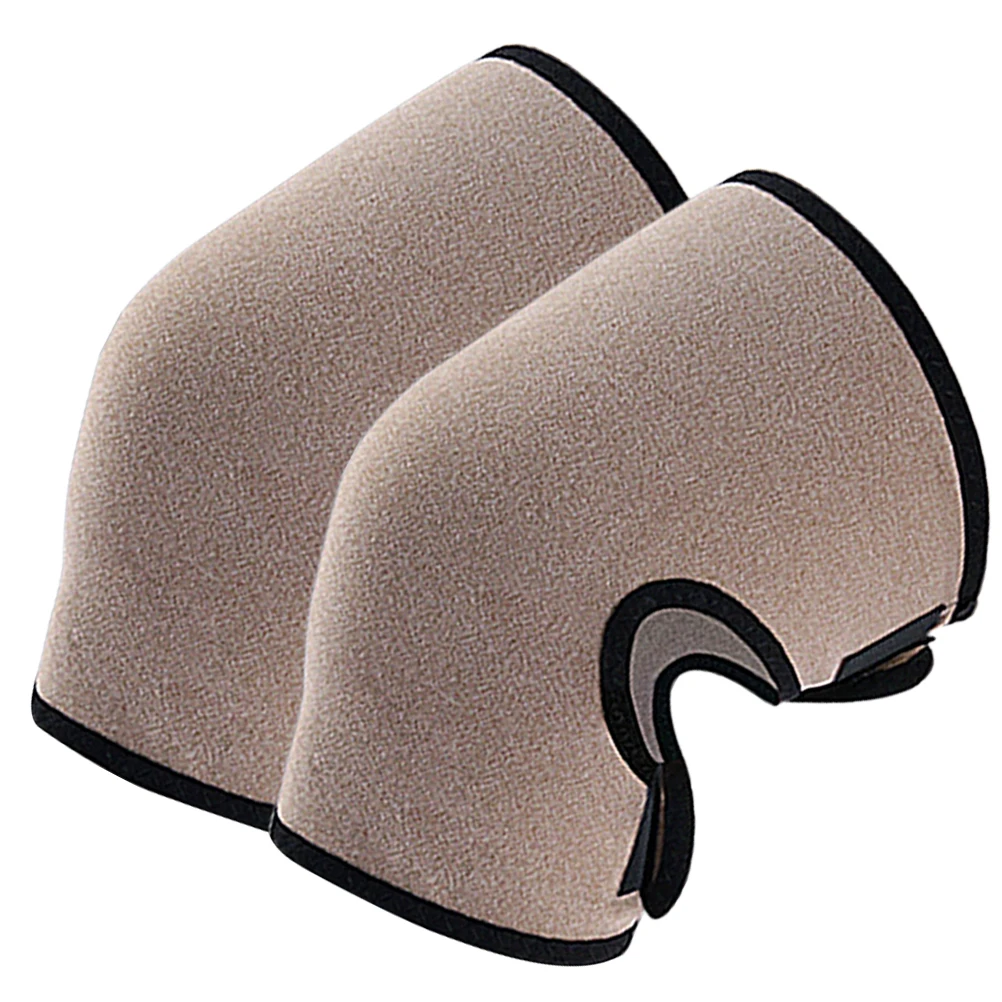

Warm Knee Pads Camel Color M Size Sports Brace Elastic Sleeves Protection Cycling Hiking Running Gym Use Long Lasting