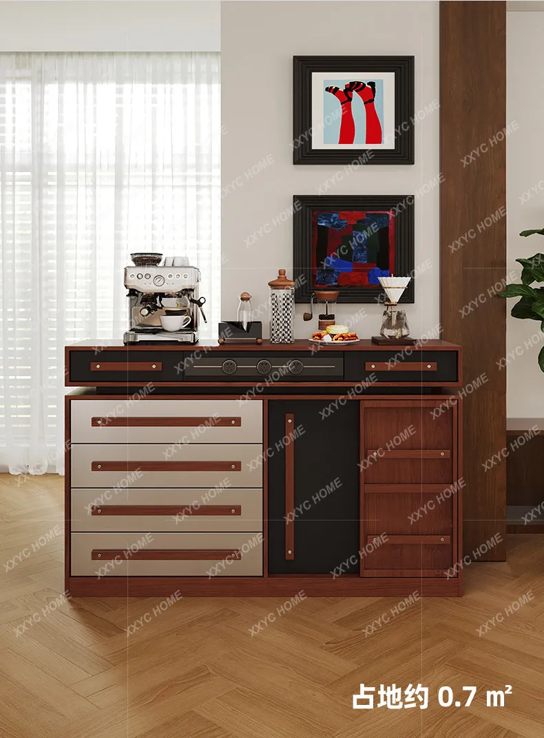 

Bauhaus Dining Side Cabinet Multifunctional Solid Wood Side Cabinet Living Room Against The Wall Living Room Coffee Bar Integ