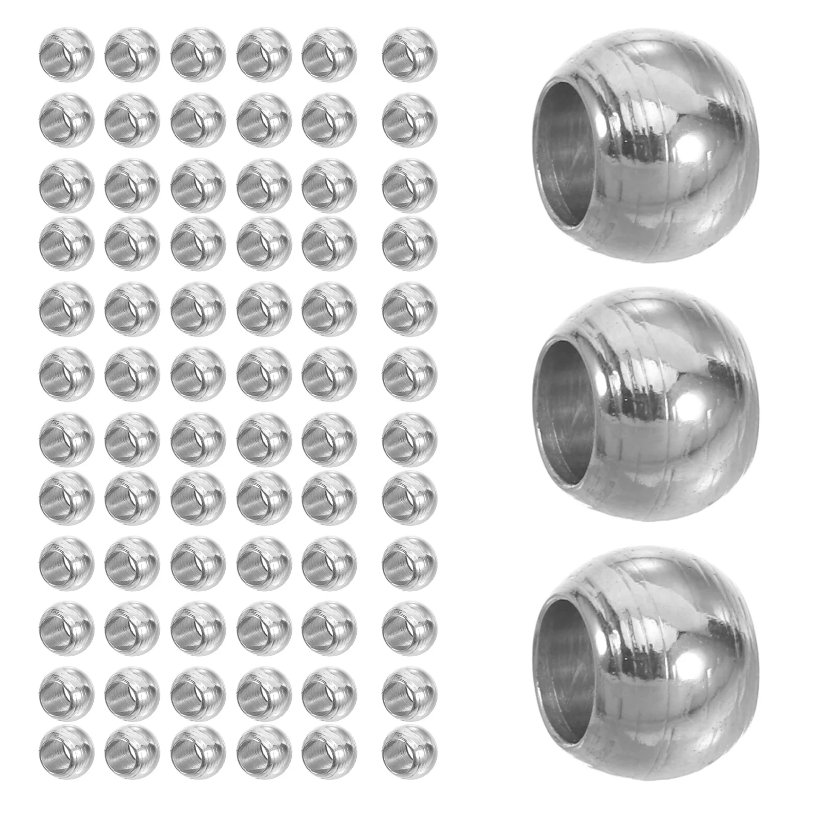 300pcs Stainless Steel Round Spacer Beads Smooth Edges Vacuum Plated Durable For Jewelry Making Craft Diy Projects Bead Spacers