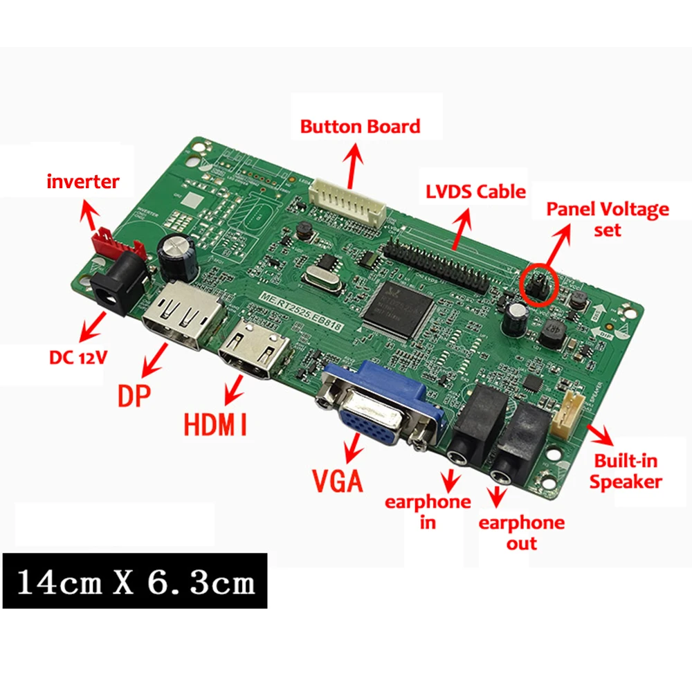 Dla 17/19 cal Sharp 1280x1024 LQ190E1LX75 LQ190E1LW61 LQ170E1LG21 uniwersalny zestaw płyta sterownicza LED LCD DP HDMI VGA 3-w1 Audio