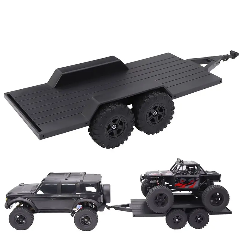 BEDW-RC Crawler Utility Trailer With Hitch For 1/18 RC Crawler Car TRX4M Upgrade Parts