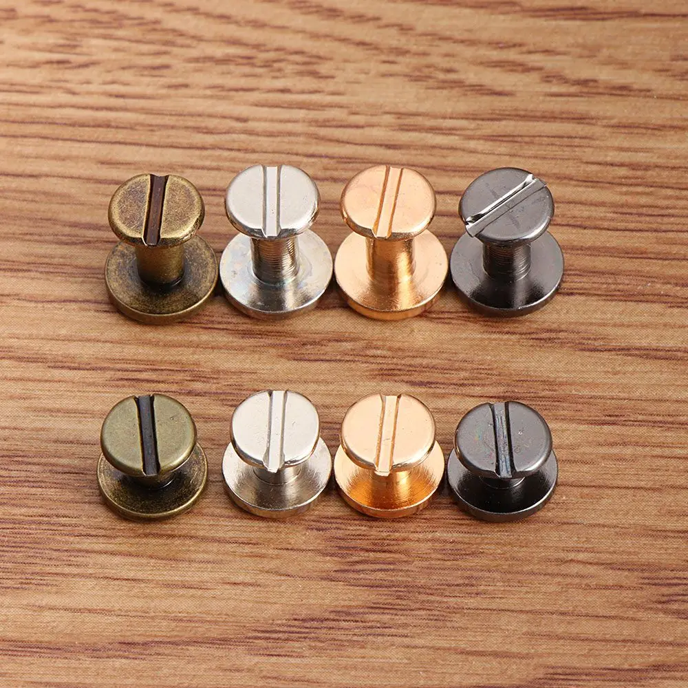 10set Metal Nail Rivets Copper Leather Craft Belt Wallet Solid Nail Rivets Screws Cloth Button Decoration Nail Accessories