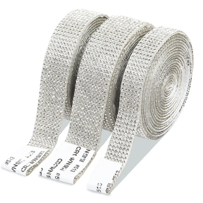 1 Yard selbstklebende Kristall-Strass-Aufkleber, Diamantband, DIY-Aufkleber, Strasssteine, Kunsthandwerk, Autotelefon-Dekoration – Detail 1