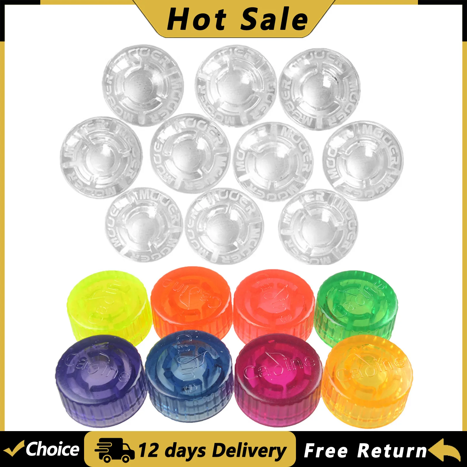8/10 piezas MOOER SHROOMS Protectores de Pedal de Efectos para Guitarra Eléctrica, Tapas de Plástico Tipo Caramelo, Accesorios para Guitarra