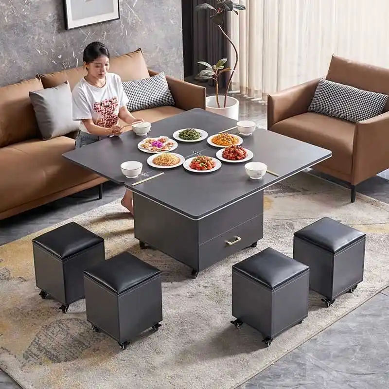 Household small apartment two-in-one folding movable multi-function