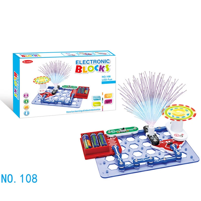 Circuit scientifique à assemblage polyvalent, blocs de construction électroniques, Circuit STEM de physique pour enfants, expérience d'enseignement, jouets cadeaux