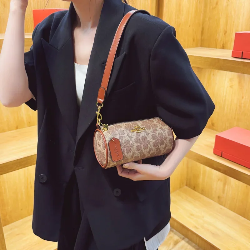 

2025 Women's Fashion Mahjong Bag with French Chain Monogram - Shoulder/Top Handle/Crossbody/Underarm