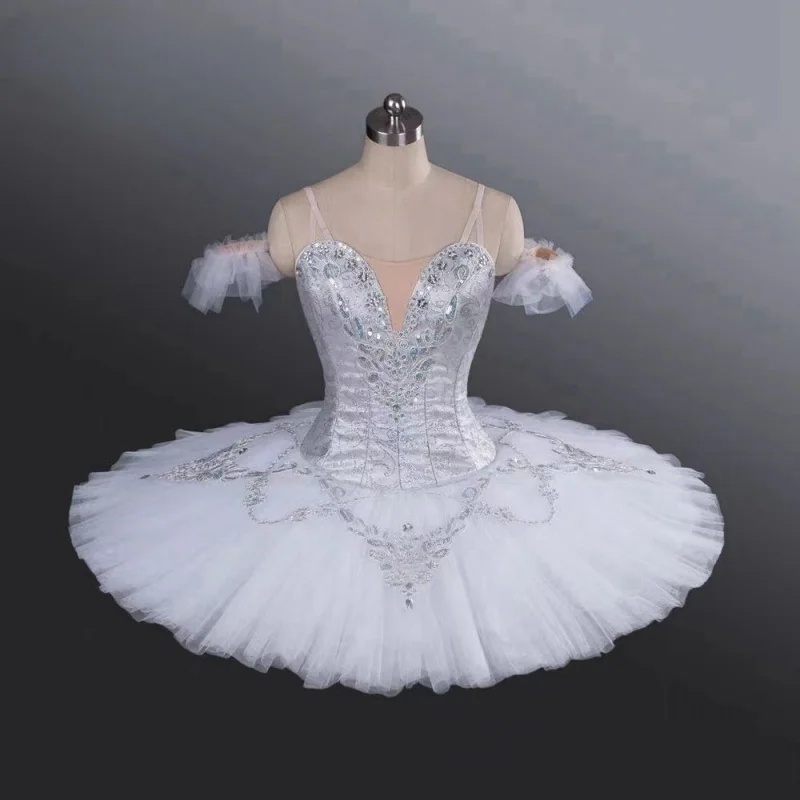 Professional ballet TUTU Silver fairy Raymonda and other variations performance competition tulle dress silver white