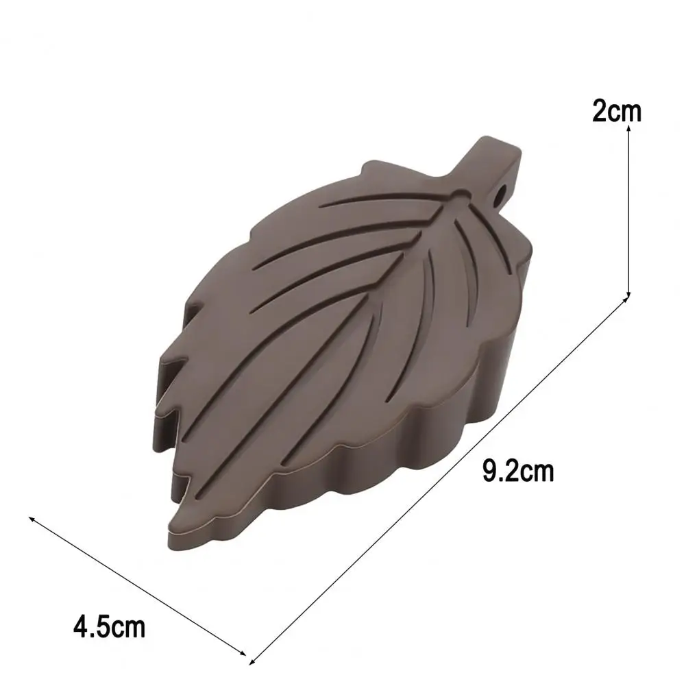 

1/2Pcs 9.2cm Leaf Door Stopper Wedge Wall Protect Anti-slip TPR Windproof No Drilling Carpet Tile Concrete Wooden Floor Doorstop
