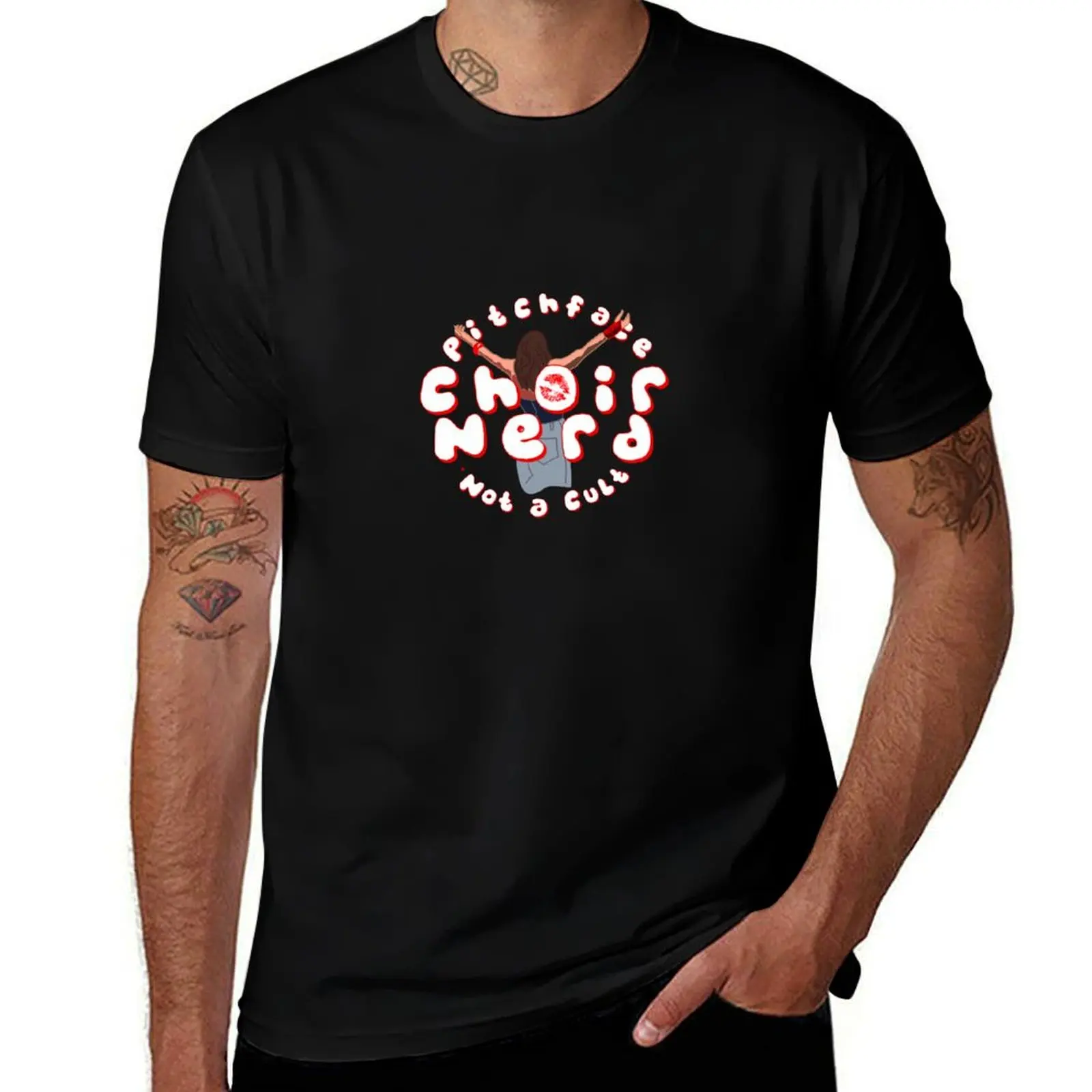 Pitchface Choir nerd T-Shirt Big Size Short Sleeve Casual Top