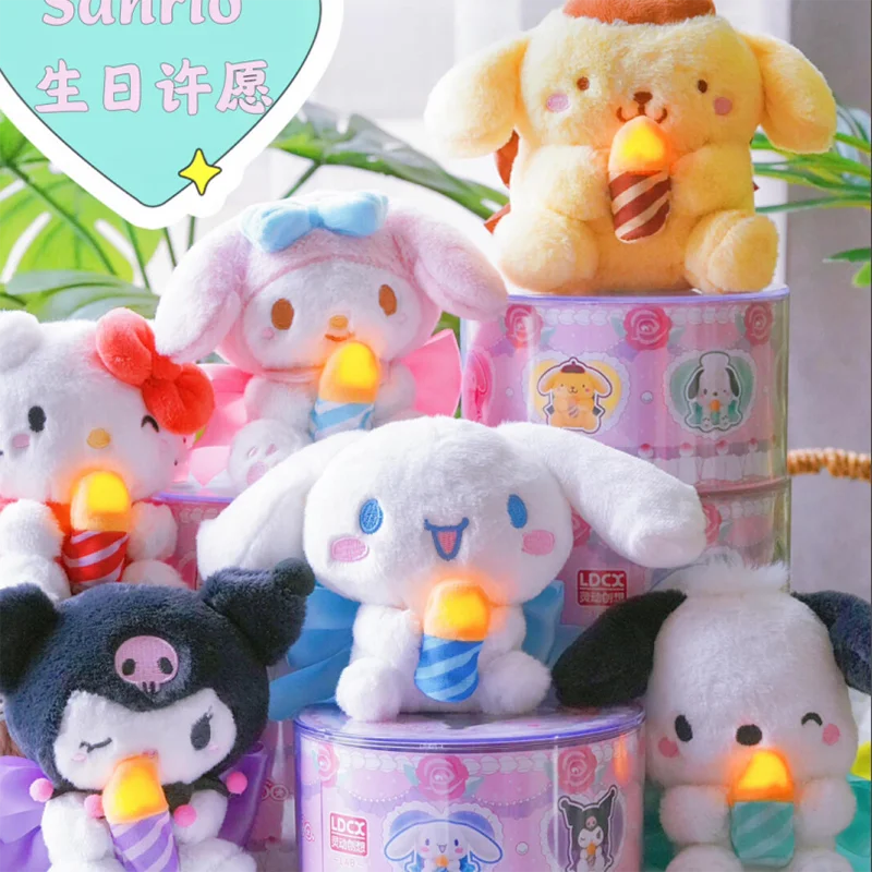 Sanrio Birthday Wishes Blind Box Figurka akcji Kulomi Melody Cinnamon Big Ears Pacha Dog Modne ozdoby do zabawy Dziewczynki zabawki dla dzieci G