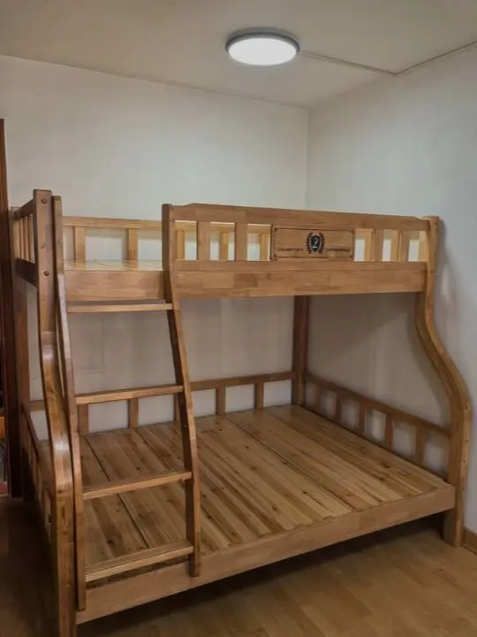 Solid Wood Bunk Bed with Dovetail Joint Full Solid Wood Double Decker Bed for Kids Sturdy Children's Bedroom Furniture photo review