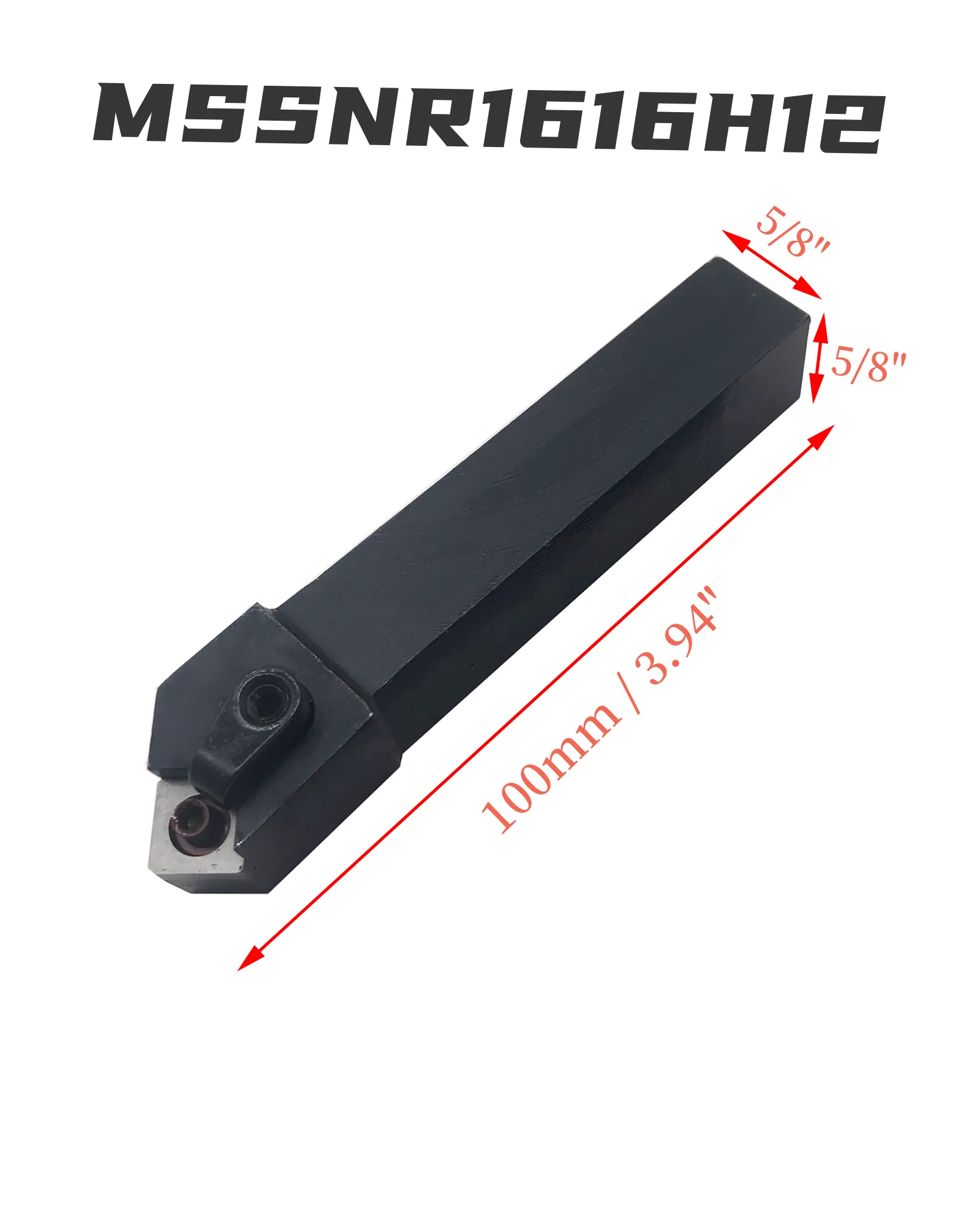 5/8 , 3/4 Indexable Turning Tool Holder MSSNR1616/2020K12 with 10pcs Square Carbide Replacement Inserts SNMG120404 SNMG431