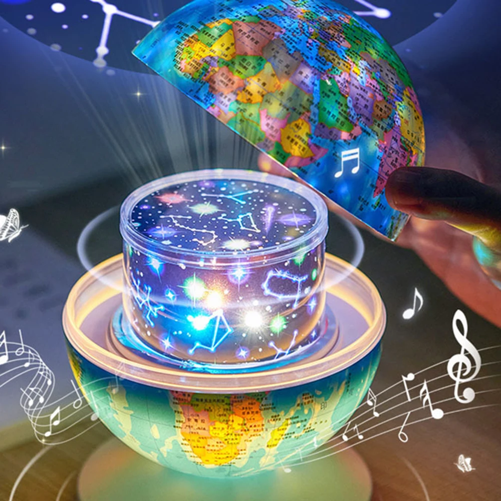 Globe Projector Lamp Children Science Popular Props Cool Starry Sky Projection Light Decoration For Bedroom Useful Gifts For Kid