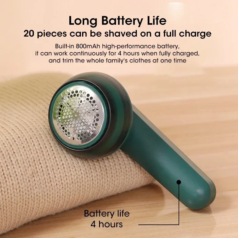 USB Rechargeable Portable Electric Clothing Lint & Plush Ball Trimmer for Sweaters Coats