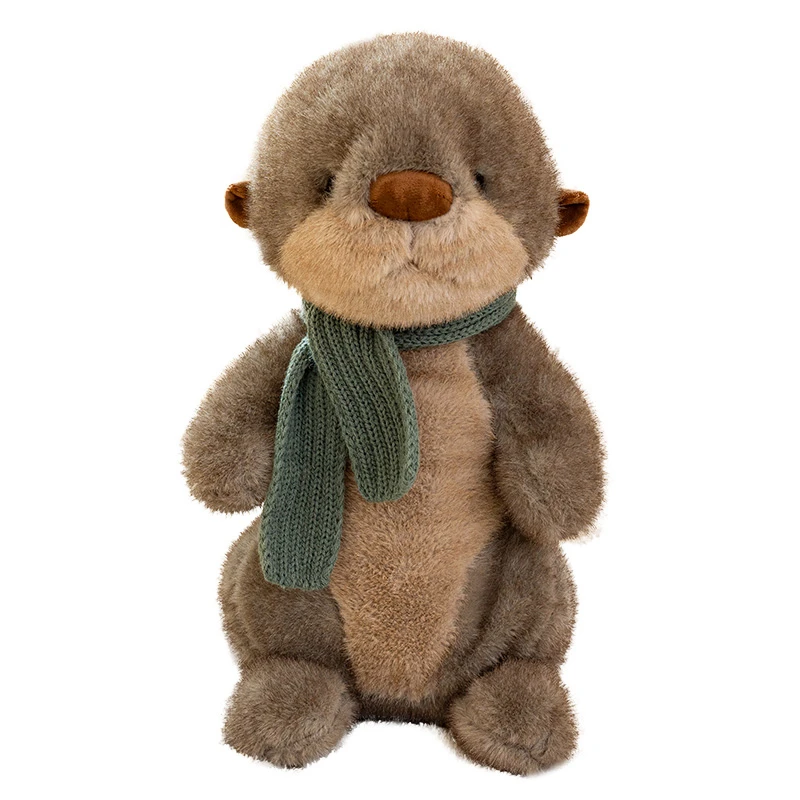 26 cm Otter-Tier, weiche Puppe, Wurfkissen, lustiges Simulationsspielzeug für Büro und Heimdekoration, ideales Baby-Geburtstags- oder Weihnachtsgeschenk
