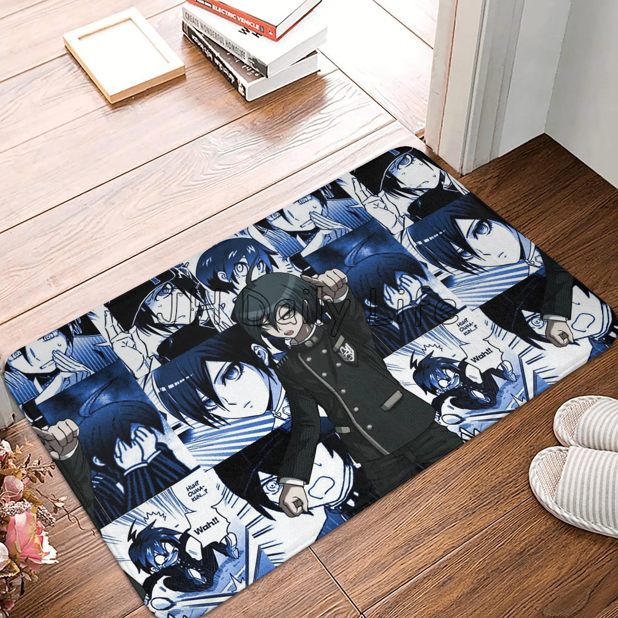 Kokichi Ouma Manga Anime Print Doormat Rug Carpets Home Indoor Decoration Non-slip Floor Mat for Bedroom Bathroom Balcony