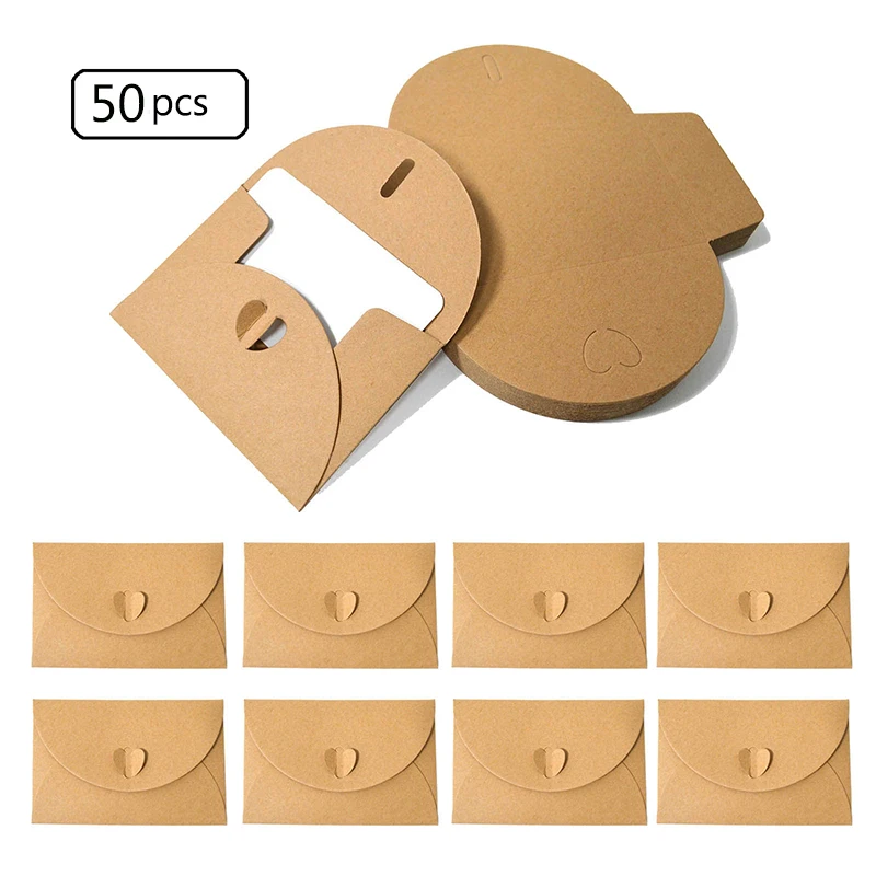 50pcs 7x10.5 Kraft paper Envelopes for Wedding, Graduation, Baby Shower, Greeting Card