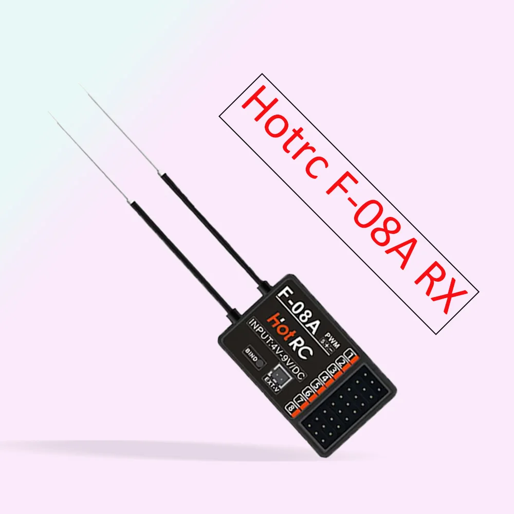 Hotrc HT-8A Remote Control 2.4G 8CH 4.5-9V PWM FHSS Transmitter  With F-08A Receiver For RC Aircraft Car Boat