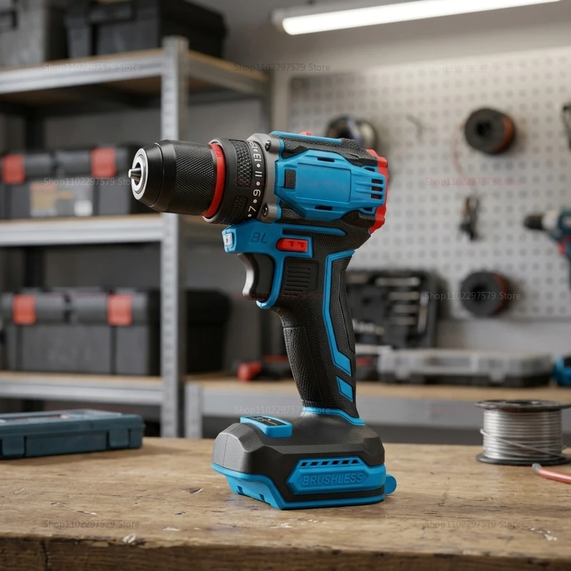 

Brushless Cordless Electric Drill and Screwdriver Impact Power Tool for Home DIY and Professional Projects No Battery Included