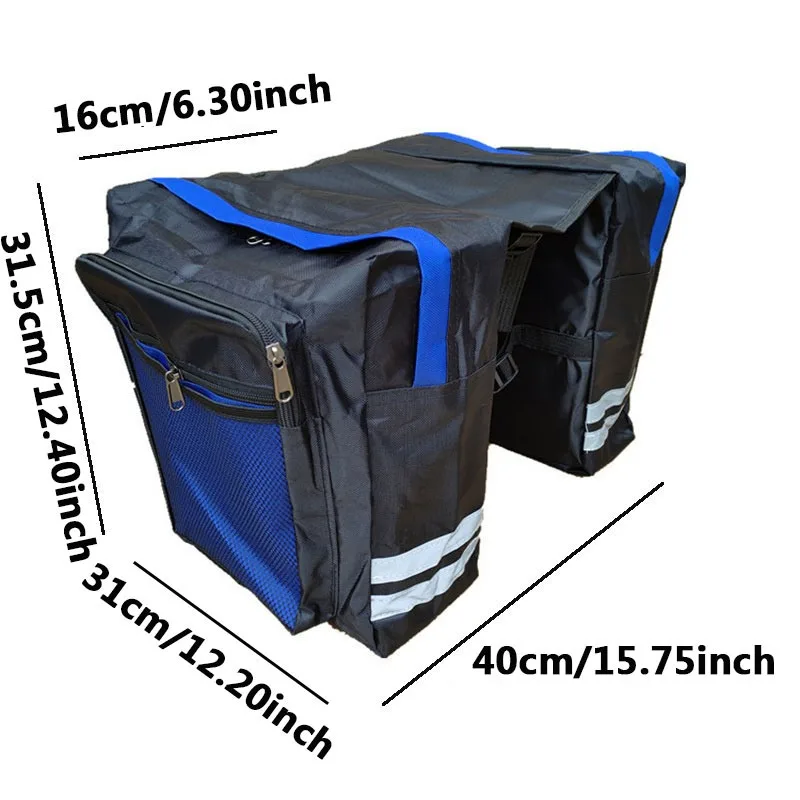 Dwustronny tylny bagażnik rowerowy 2 w 1 Torba na bagażnik do roweru górskiego Torba na bagażnik do roweru szosowego