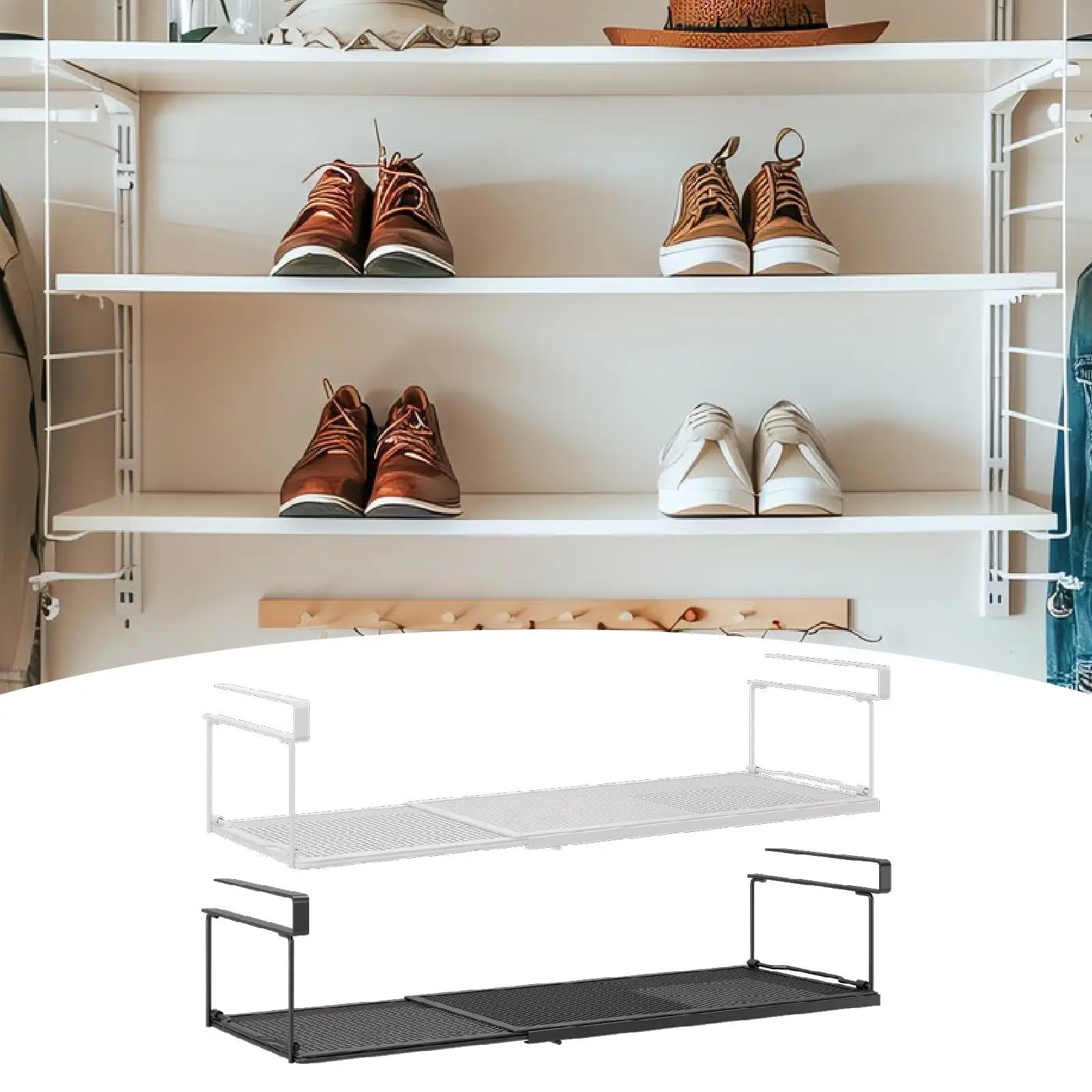 

Under Shelf Storage Multipurpose Heavy Duty Extendable Hanging Storage Basket for Pantry Desk Laundry Room Office Kitchen