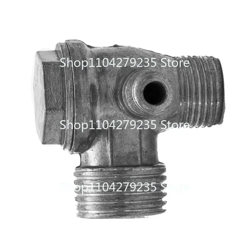 1PC 3-Port Aluminum Alloy Male Thread Check Valve Connector Tool For Air Compressor  Value  Power  Parts