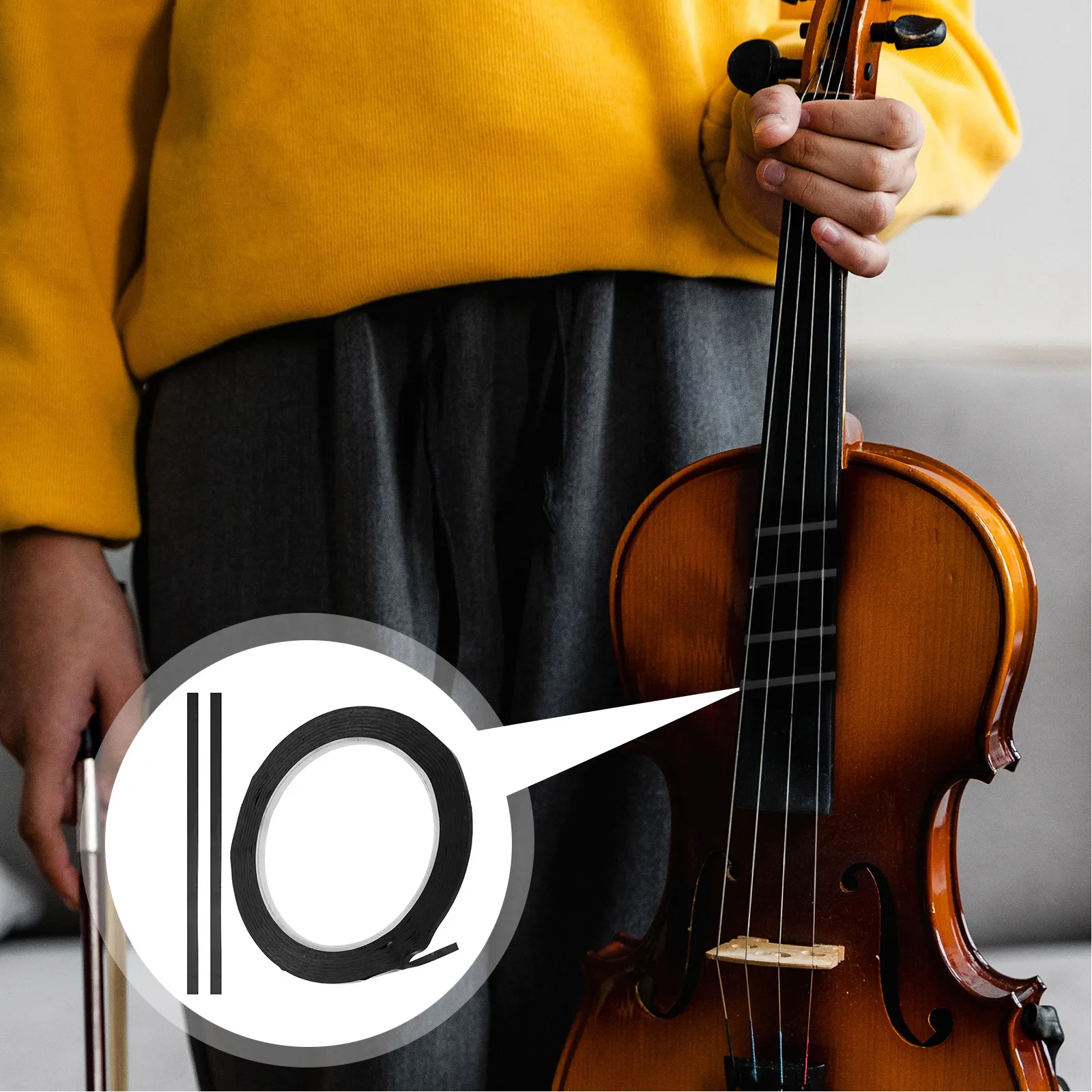 1 Roll Violin Fingerboard Stickers Beginner Friendly Cuttable Fretboard Tape Accurate Note Placement Violin Scale Decals